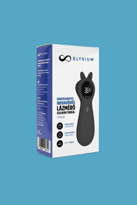 Elysium lázmérő - Lázmérő többféle típussal - TP600 érintésmentes infravörös digitális lázmérő fekete szilikon tokkal