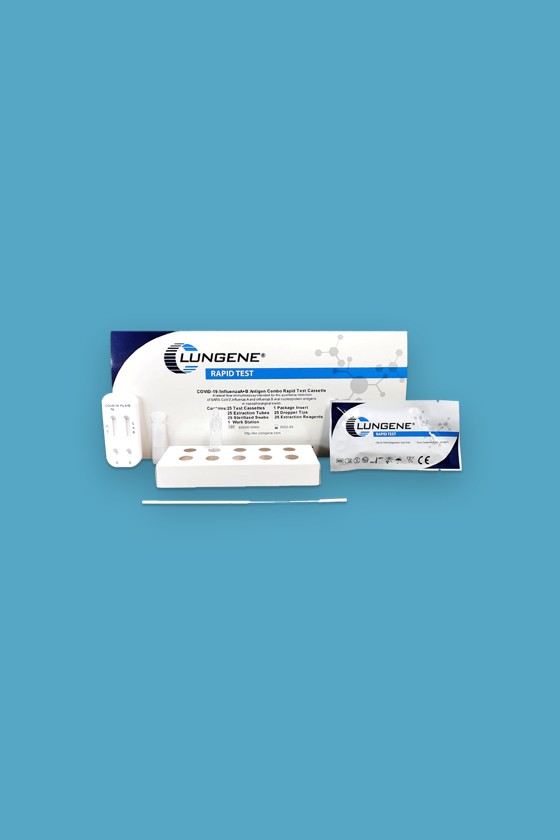 Clungene SARS-CoV-2 készlet - SARS-CoV-2 teszt lejárati idővel - 25 db - Covid 19 + Influenza A + Influenza B - 2022-01-01