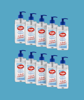 Bradolife Sensitive kézfertőtlenítő gél - pumpás - illatmentes - 10 x 500 ml - 1 karton