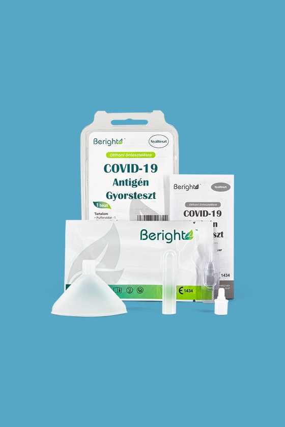 ALLTEST Beright COVID-19 gyorsteszt otthoni felhasználásra - 1 db tesztkészlet - SARS-CoV-2 teszt lejárati idővel - 1 db - Antigén (Ag) Nyál - 2024-08-31
