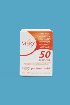 Méry vércukorszintmérő tesztcsík - Vércukorszintmérő tesztcsík lejárati idővel - Méry tesztcsík - 50 db - 2026-12-24