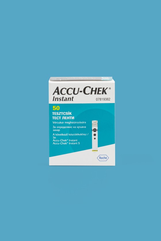 Accu-Chek vércukorszintmérő tesztcsík - Vércukorszintmérő tesztcsík lejárati idővel - Accu-Chek Instant tesztcsík - 50 db - 2025-09-12