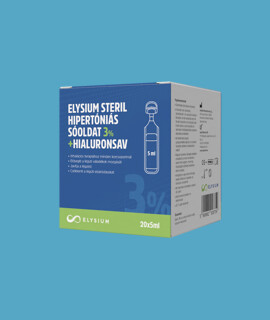 Elysium steril nátrium-klorid oldat - Nátrium-klorid oldat - Hipertóniás sóoldat - 3% + hialuronsav - 20 x 5 ml