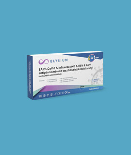 Elysium SARS-CoV-2 tesztkészlet - SARS-CoV-2 teszt - 1 db - 5 az 1-ben Covid 19 + Influenza A + Influenza B + RSV + ADV - OTTHONI