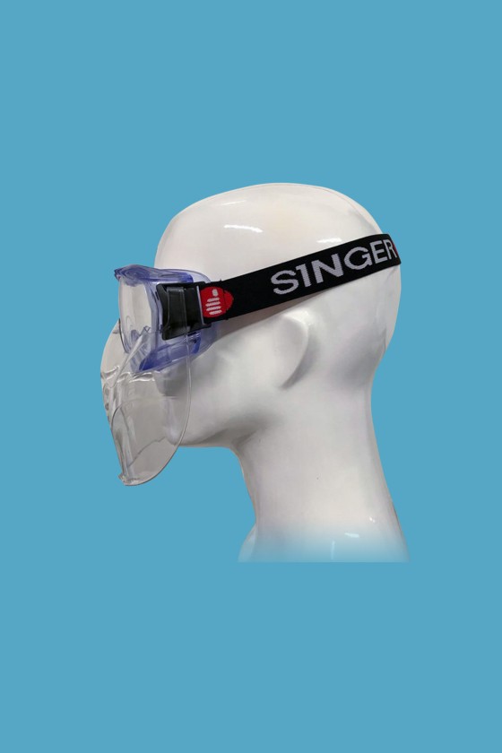 Singer EVAGUARD gumipántos, gázvédő szemüveg - Gázvédő szemüveg - Arcvédővel - 1 db - Víztiszta