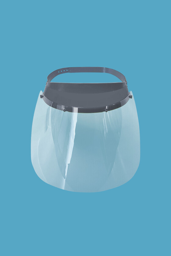 Fejpántos arcpajzs védőfóliával - 1 db - Szürke