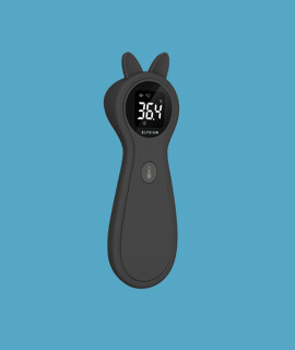 Elysium TP600 érintésmentes infravörös digitális lázmérő szilikon tokkal - Fekete - 1 db