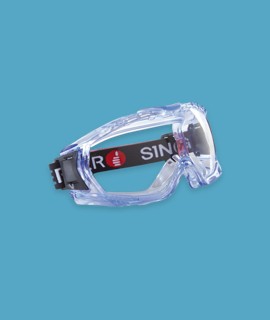 Singer EVAGUARD gumipántos, gázvédő szemüveg - Gázvédő szemüveg - Arcvédő nélkül - 1 db - Víztiszta