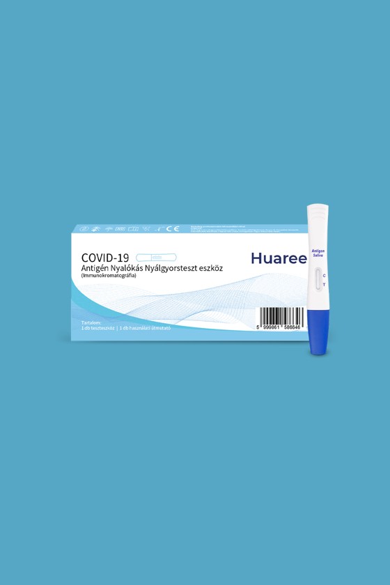 Huaree COVID-19 gyorsteszt - 1 db tesztkészlet - SARS-CoV-2 teszt - 100 x 1 db - Antigén (Ag) Nyalókás