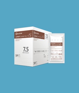 Mercator comfort® EO púdermentes steril sebészeti kesztyű - Krémszínű - 100 db - 6