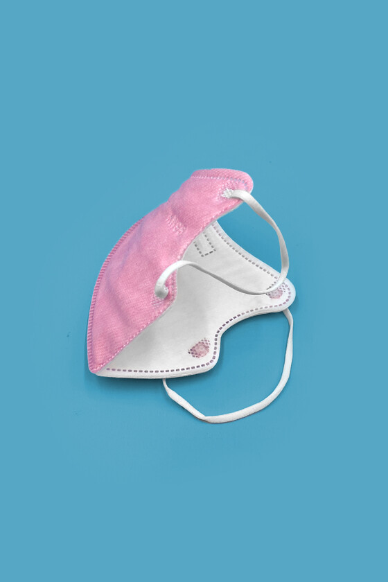 FFP2 (N95/KN95) 5 rétegű gyerekmaszk - FFP2 gyerekmaszk - 2 db - Pink - Szelep nélküli