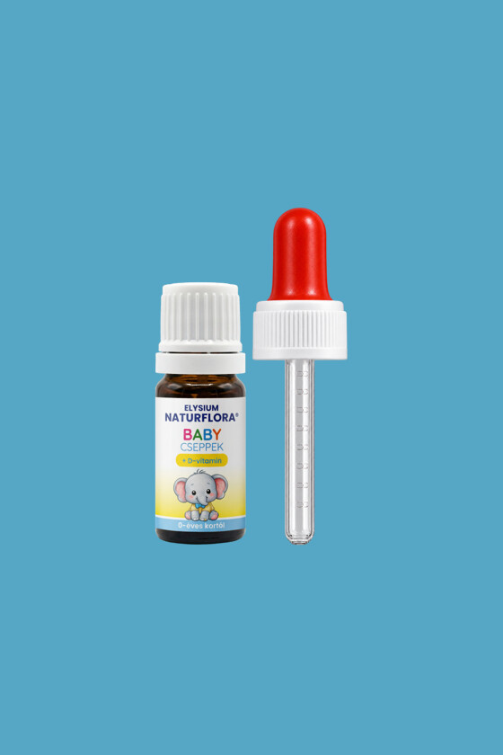 Elysium Naturflora belsőleges szuszpenzió - Belsőleges szuszpenzió - 1 doboz - Naturflora Baby cseppek + D-vitamin - 5 ml