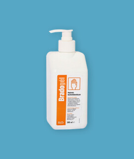 Bradogél alkoholos gél állagú kézfertőtlenítőszer - Kézfertőtlenítő - illatmentes - 10 x 500 ml