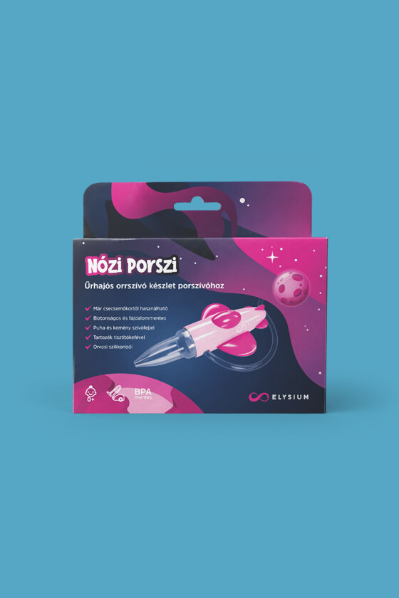 Elysium Nózi Porszi orrszívó készlet porszívóhoz - Orrszívó - Űrhajós - pink/magenta