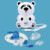Fociláz - Elysium kompresszoros panda formájú inhalátor - AXD-307 + Focilabda - 1 db