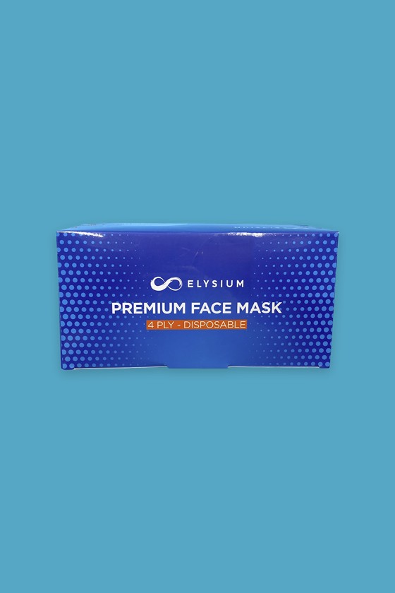 Elysium 4 rétegű prémium maszk - Arcmaszk - 50 db - Kék