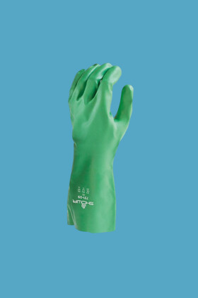 SHOWA 731 nitril vegyszerálló, biológiailag lebomló kesztyű - 24 db - XL - Zöld