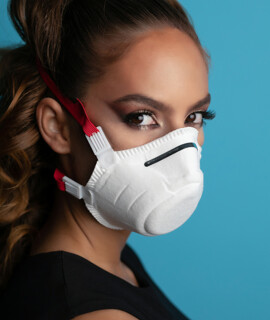 Perfetto FFP3 légzésvédő kemény kialakítású maszk - szelep nélküli - 5 db - fehér