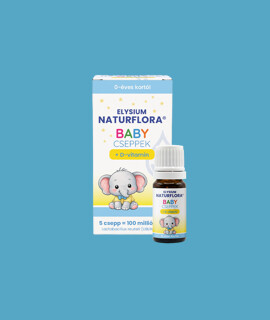 Elysium Naturflora Baby cseppek étrend-kiegészítő szuszpenzió 100 millió CFU Lactobacillus reuteri (UBLRu-87) spórával és D-vitaminnal - 5 ml - 1 db