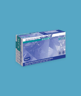 Semperguard sapphire blue púdermentes, nitril vizsgálókesztyű - Kék - S - 100 db - 1 doboz