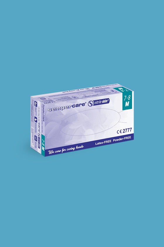 Sempercare Skin2 nitril kesztyű - 200 db - Kék - M - 1 doboz