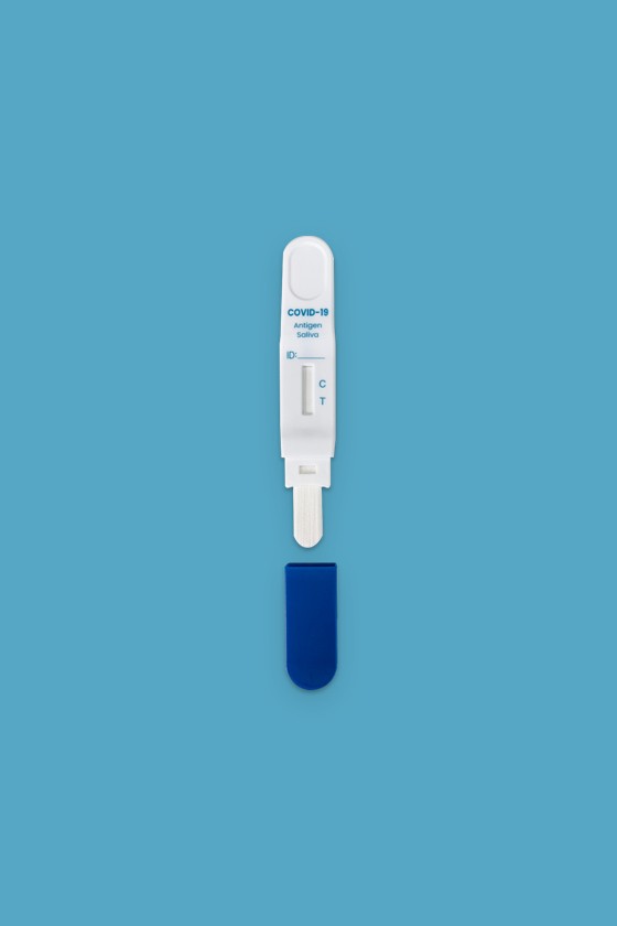 AIKRS COVID-19 antigén nyalókás nyálgyorsteszt készlet, egylépéses teszt – 1 db tesztkészlet (nyálból - nyalókás) - 1 db
