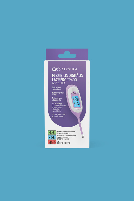 Elysium lázmérő - Lázmérő többféle típussal - TP400 flexibilis digitális lázmérő - pasztell-lila
