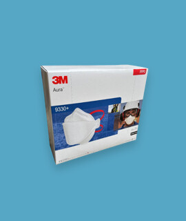 3M Aura 9330+ FFP3 szelep nélküli arcmaszk - 20 db - Fehér