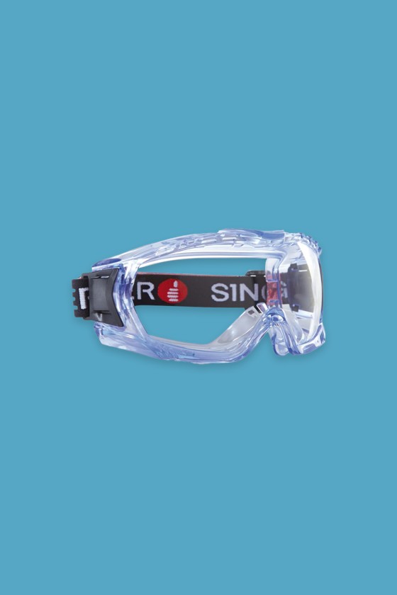 Singer EVAGUARD gumipántos, gázvédő szemüveg - Gázvédő szemüveg - Arcvédő nélkül - 1 db - Víztiszta