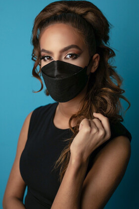 DOC TNW FFP3 CE 0598 ergonomikus - Fekete - Szelep nélküli - 25 db - doboz