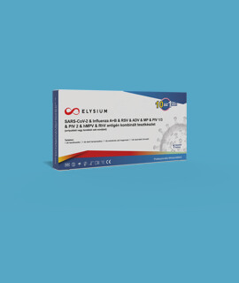 Elysium SARS-CoV-2 tesztkészlet - SARS-CoV-2 teszt - 1 db - 10 az 1-ben Covid 19 + Influenza A + Influenza B + RSV + ADV + MP + PIV 1/3 + PIV 2 + hMPV + RhV