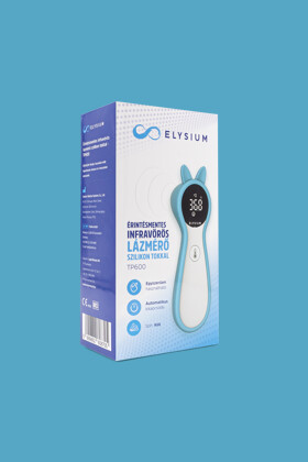 Elysium lázmérő - Lázmérő többféle típussal - TP600 érintésmentes infravörös digitális lázmérő kék szilikon tokkal