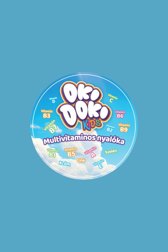 OKI DOKI KIDS multivitaminos nyalóka - Multivitaminos nyalóka - Cukros - 100 db - 4-féle ízesítésű (kiajánlóban)