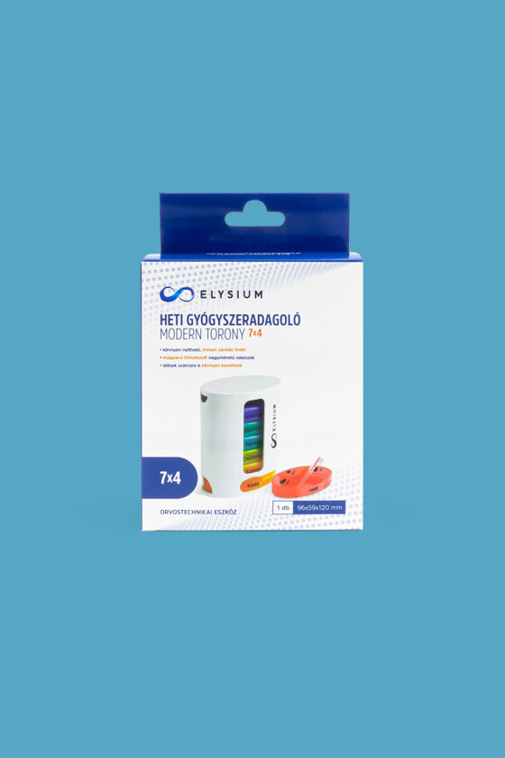 Elysium gyógyszeradagoló - Gyógyszeradagoló - Heti gyógyszeradagoló modern torony - 7x4