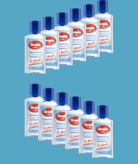 Bradolife Sensitive kézfertőtlenítő gél - Illatmentes - 12 x 50 ml - 1 karton