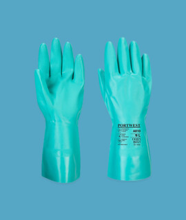 Portwest nitrosafe A810 vegyszerálló kesztyű - Nitril kesztyű - Zöld - XL