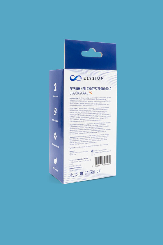 Elysium gyógyszeradagoló - Gyógyszeradagoló - Heti gyógyszeradagoló utazótáskával - 7x2