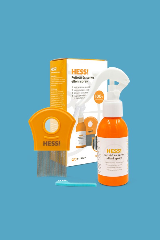 HESS! Fejtetű és serke ellen - Fejtetű és serke ellen - Fejtetű és serke elleni spray tetűfésűvel - 100 ml