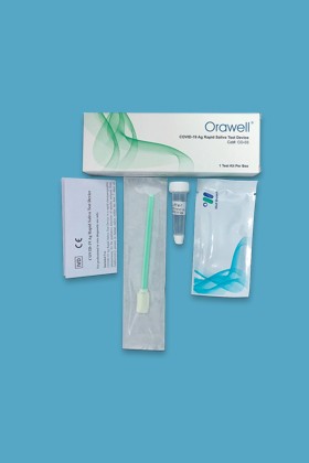 Well Biotech Orawell COVID-19 antigén gyorsteszt – 1 db tesztkészlet (nyálból - pálcikás) - 1 db