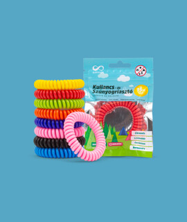 Elysium kullancs- és szúnyogriasztó szilikon karkötő és hajgumi - 1 db