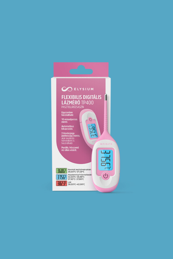 Elysium lázmérő - Lázmérő többféle típussal - TP400 flexibilis digitális lázmérő - pasztellrózsaszín