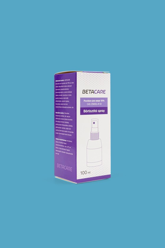 BETACARE povidon-jód 10% bőrtisztító oldat - Bőrtisztító - Bőrtisztító spray - 100 ml