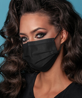 Elysium type IIR 3-rétegű felnőtt sebészeti arcmaszk visszazárható tasakban - 3-rétegű arcmaszk - 10 db - Fekete - Felnőtt