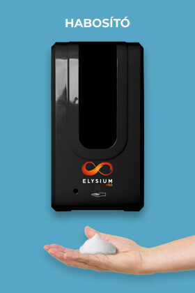 Elysium Pro professzionális, érintésmentes, 1200 ml-es adagoló - Habosító szappan - Állvány nélkül - Fekete
