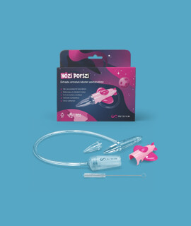 Elysium Nózi Porszi - Űrhajós orrszívó készlet porszívóhoz -  pink/magenta - 1 készlet