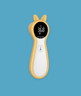 Elysium TP600 érintésmentes infravörös digitális lázmérő szilikon tokkal - Narancs - 1 db