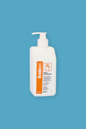 Bradogél alkoholos gél állagú kézfertőtlenítőszer - Kézfertőtlenítő - illatmentes - 500 ml