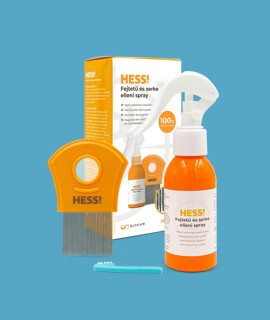 HESS! Fejtetű és serke elleni spray (fém tetűfésűvel és tisztítókefével) - 100 ml - 1 db