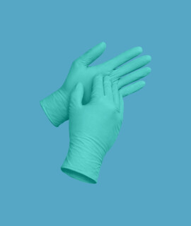 Sempermed green púdermentes nitril vizsgálókesztyű - Nitril kesztyű - 200/180 db - Zöld - M