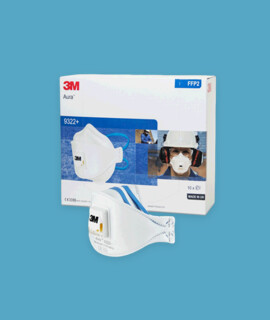 3M Aura 9322+ FFP2 légzésvédő maszk - szelepes - 10 db - Fehér